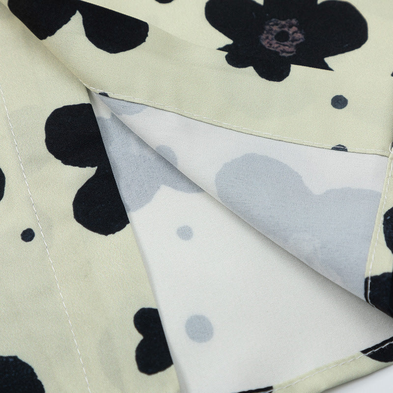 New for summer: floral print short-sleeved shirt