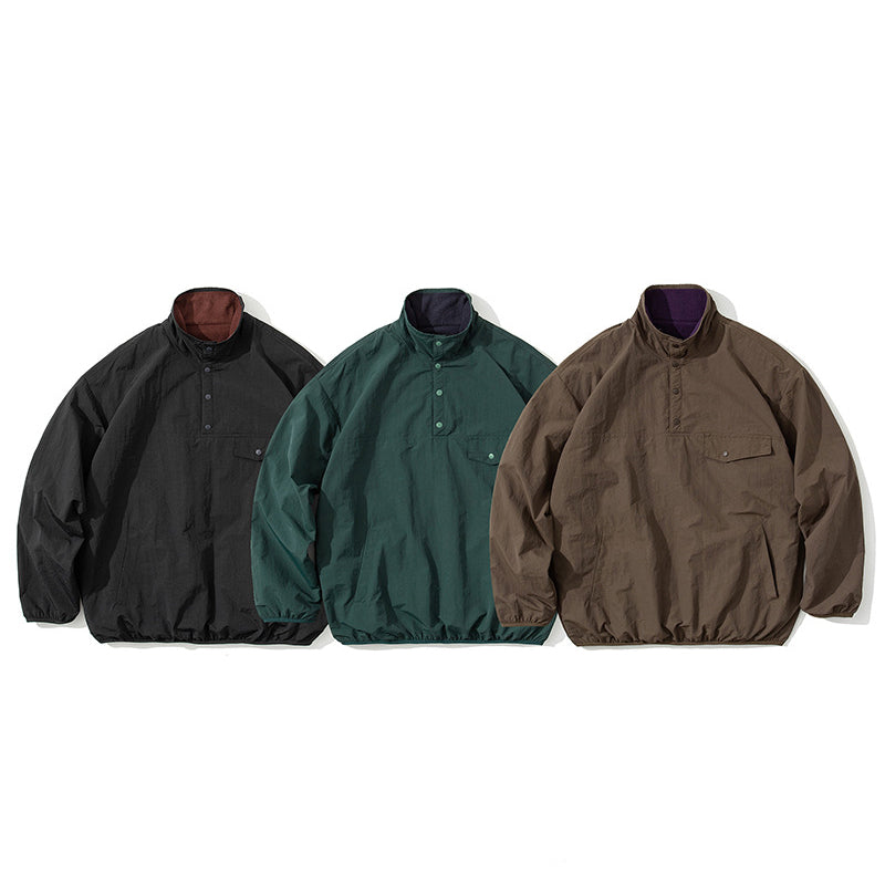 2-in-1 suede jacket, casual, double-sided, warm coat