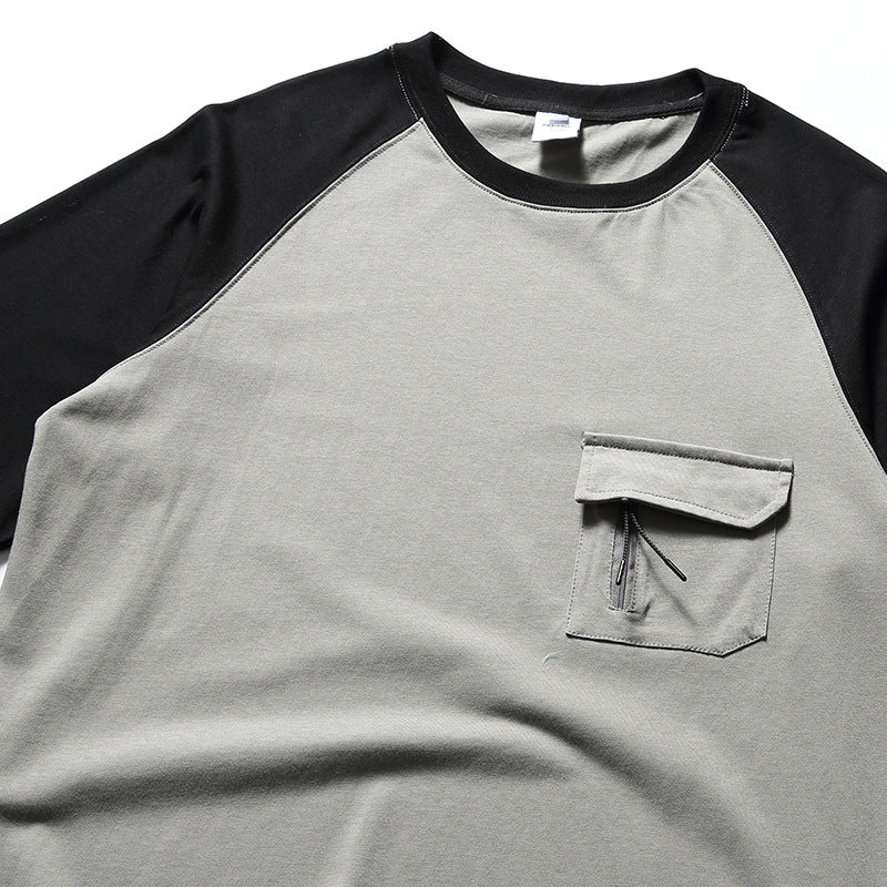 New summer color-blocked T-shirt