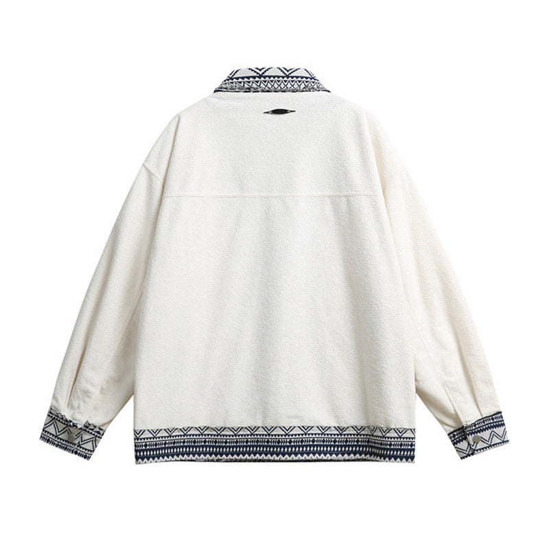 Ethnic switch lapel coat casual jacket