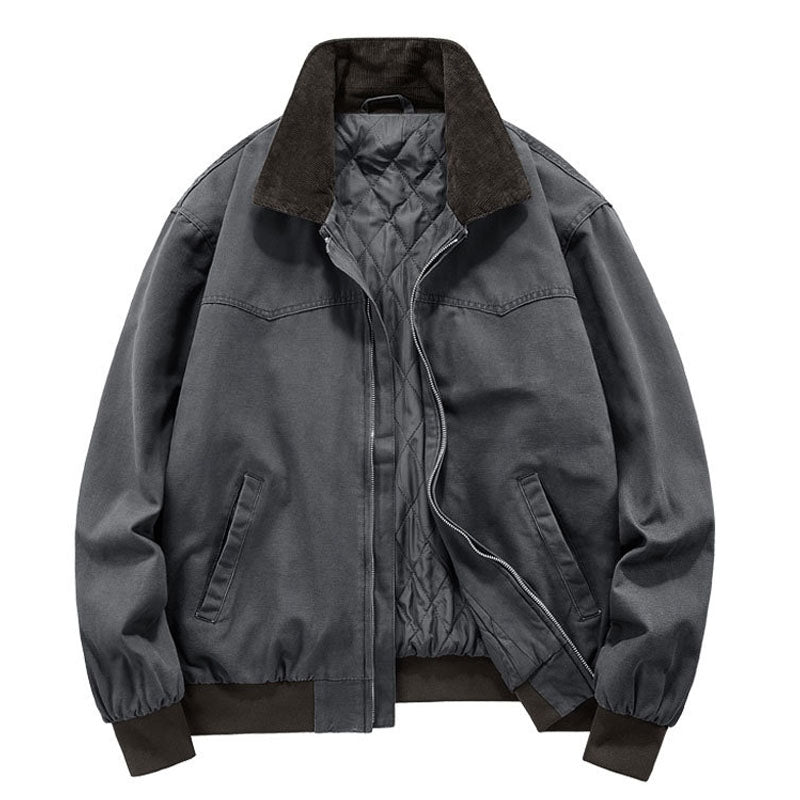"M-4XL" Corduroy Neck Padded Jacket