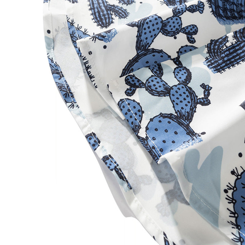 New for summer: cactus print short-sleeved shirt