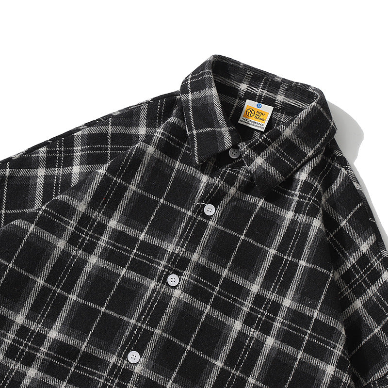 New Spring Vintage Check Long Sleeve Shirt