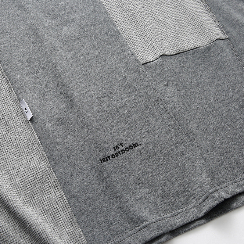 夏新作切替配色100%コットンTシャツ