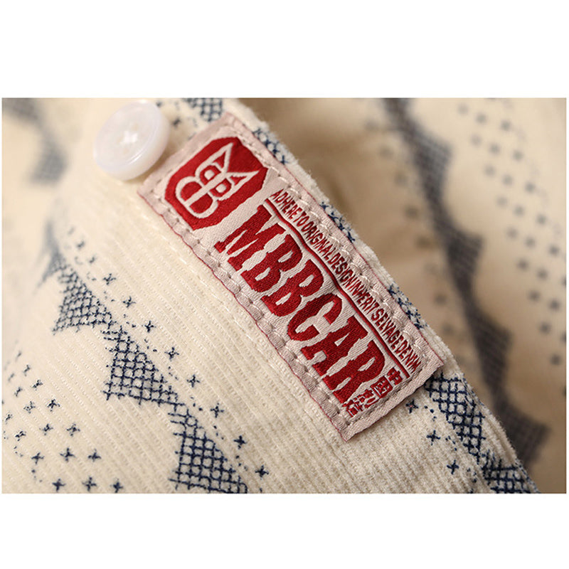 New Spring Ethnic Navajo Cashew Nut Long Sleeve Shirt
