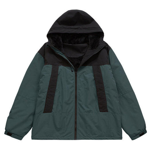 Warm parka, multicolor, waterproof, outdoor, zippered, windproof jacket