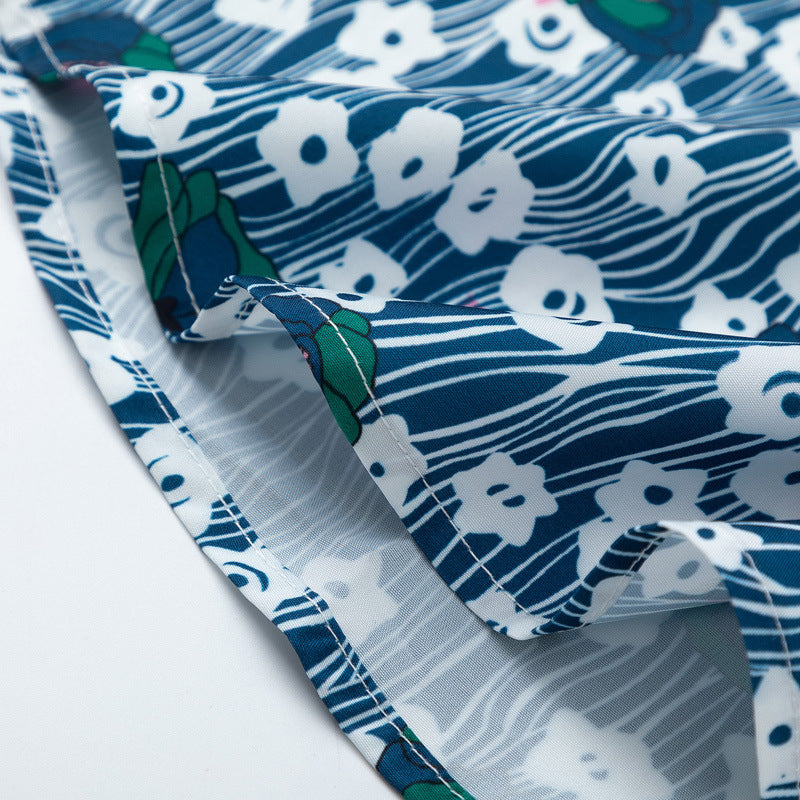 New for summer: floral print short-sleeved shirt