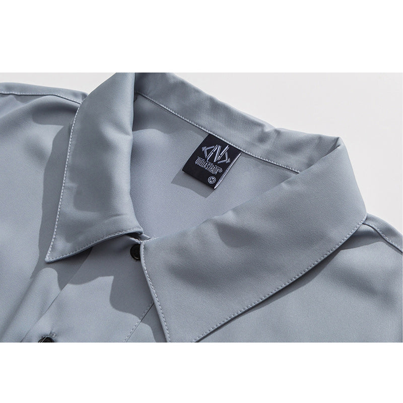 Double-button short-sleeved work shirt, available in 3 colors