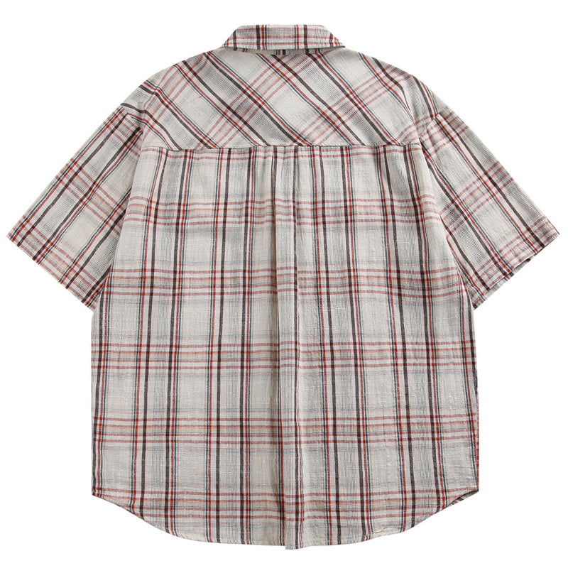 New summer multi-pocket short-sleeved work shirt