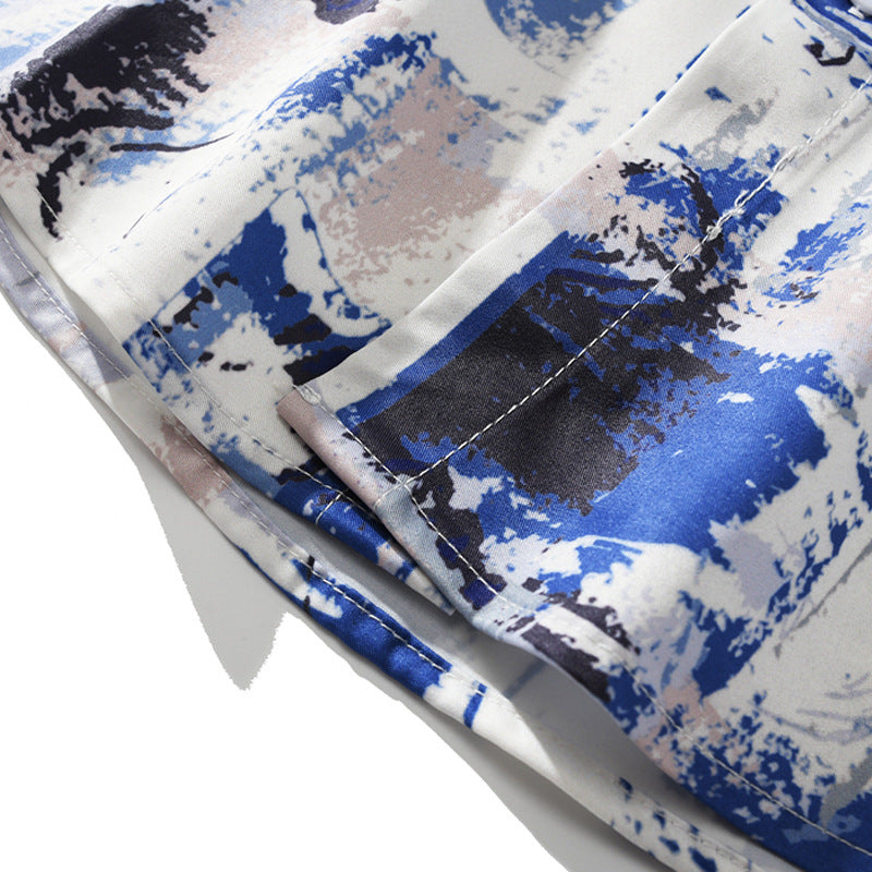 New Spring Graffiti Oil Painting Color Scheme Long Sleeve Shirt
