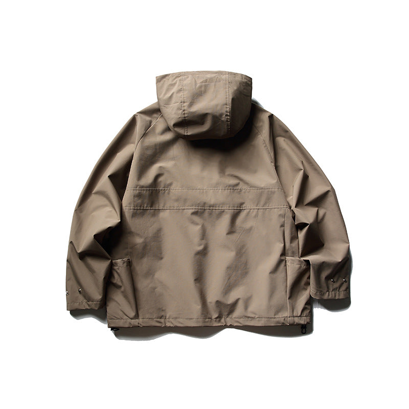 春新作無地ハーフジップ ジャケット