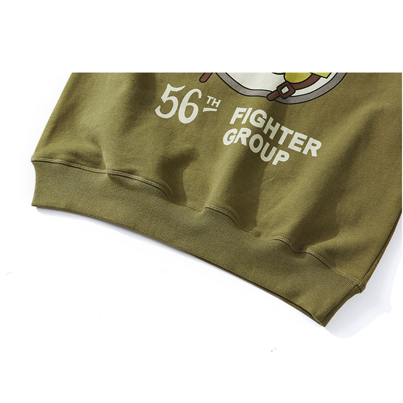 American Casual 490G Round Neck Pullover Hoodie