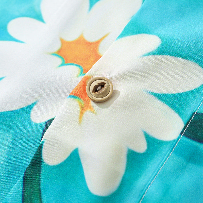 Aloha style floral print shirt in two colors