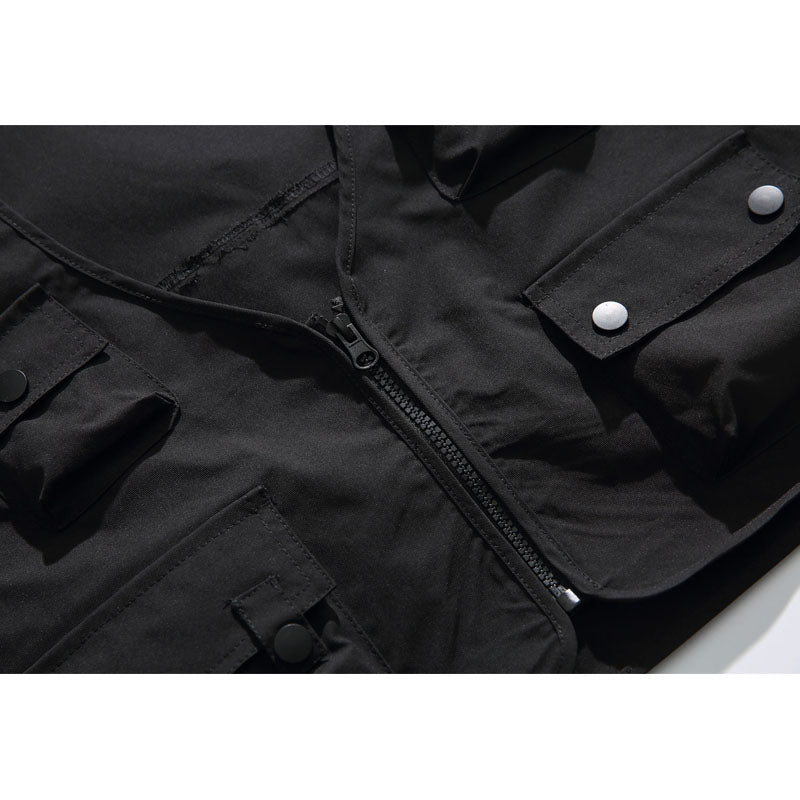 Retro Functional Detachable 2-Piece Shirt Vest