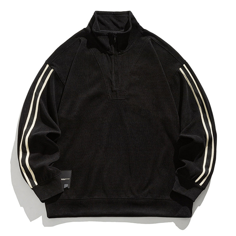 Fashionable stand-up collar zipper hoodie