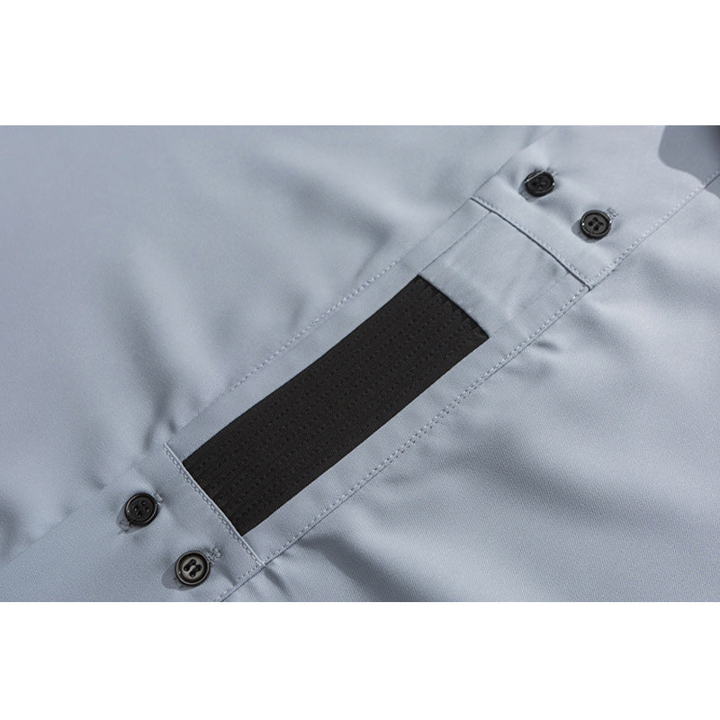 Double-button short-sleeved work shirt, available in 3 colors