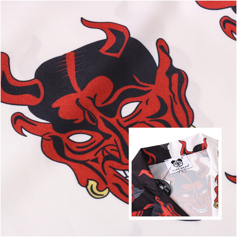 New for summer: Devil print short sleeve shirt