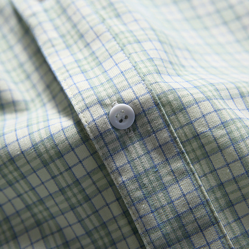 Spring New Arrivals 100% Cotton Check Long Sleeve Shirt