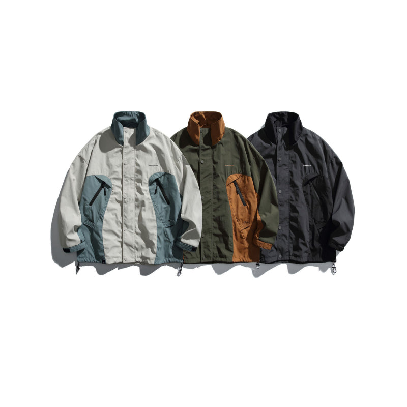 Hooded cargo jacket with switch
