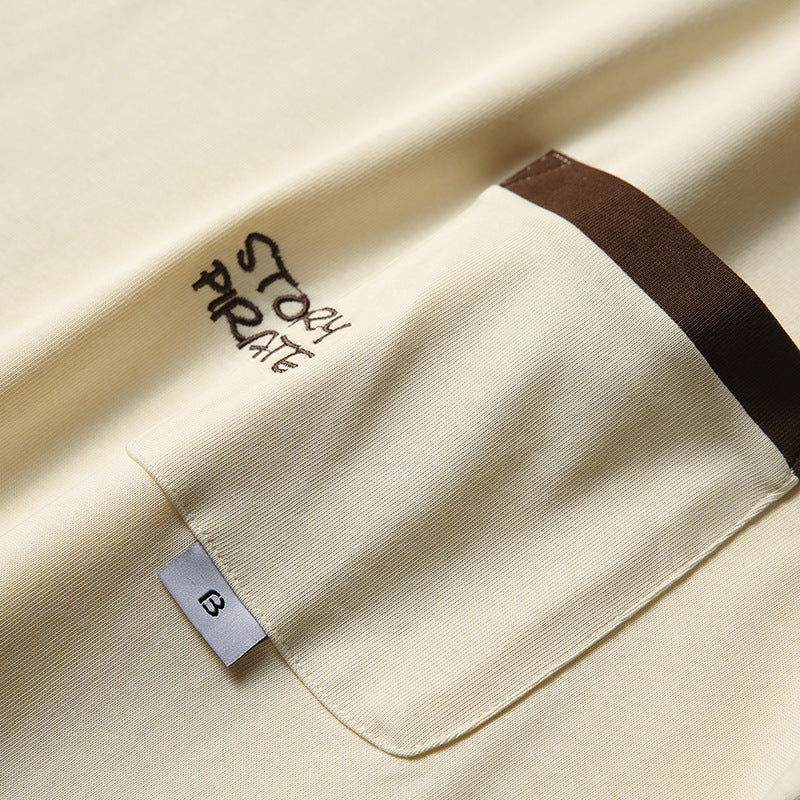 New for summer: plain crew neck T-shirt with pocket