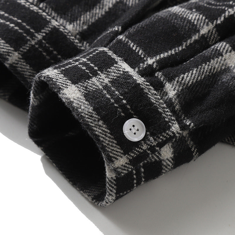 New Spring Vintage Check Long Sleeve Shirt