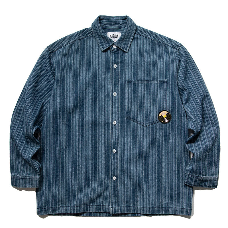 Vintage striped denim shirt