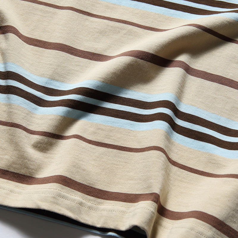 New summer 3D pocket striped T-shirt
