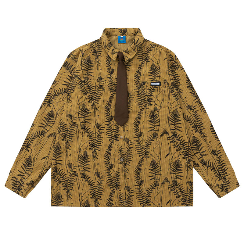 New for Autumn: Long-sleeved shirt with neck tie
