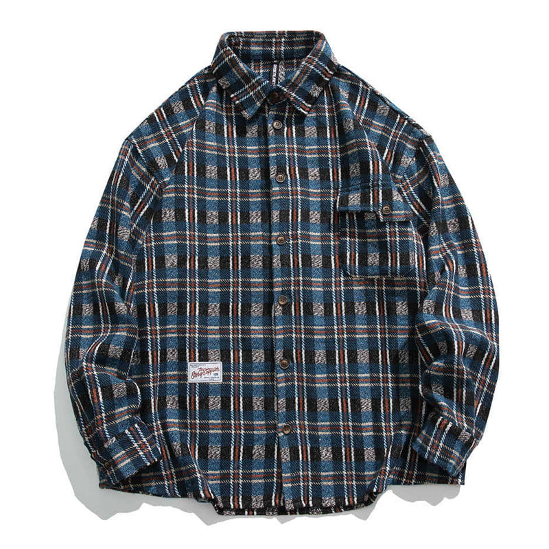 Classic checkered long-sleeved shirt
