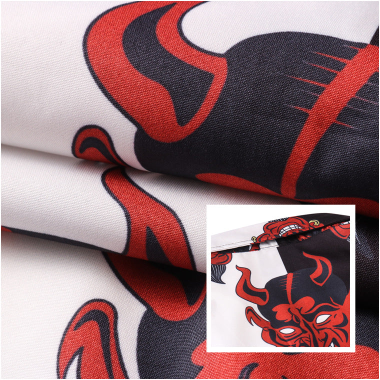 New for summer: Devil print short sleeve shirt