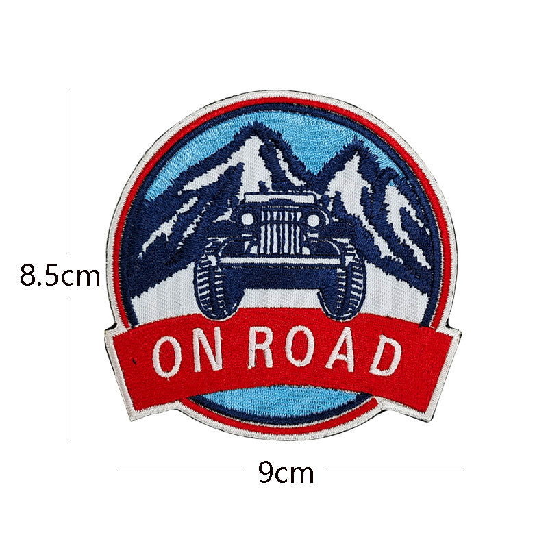 American casual retro embroidered fabric with 5 types of badges