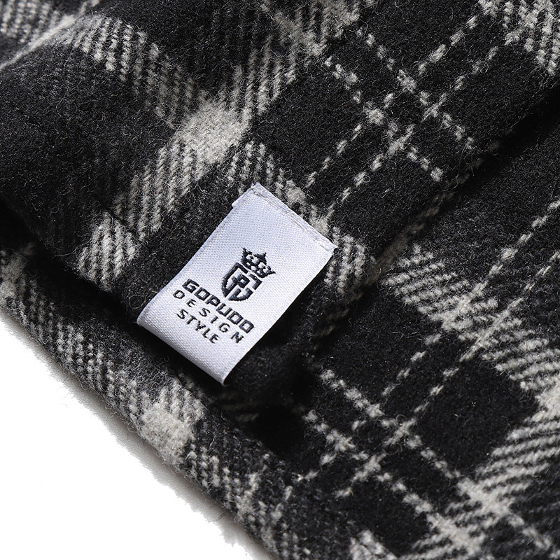 New Spring Vintage Check Long Sleeve Shirt