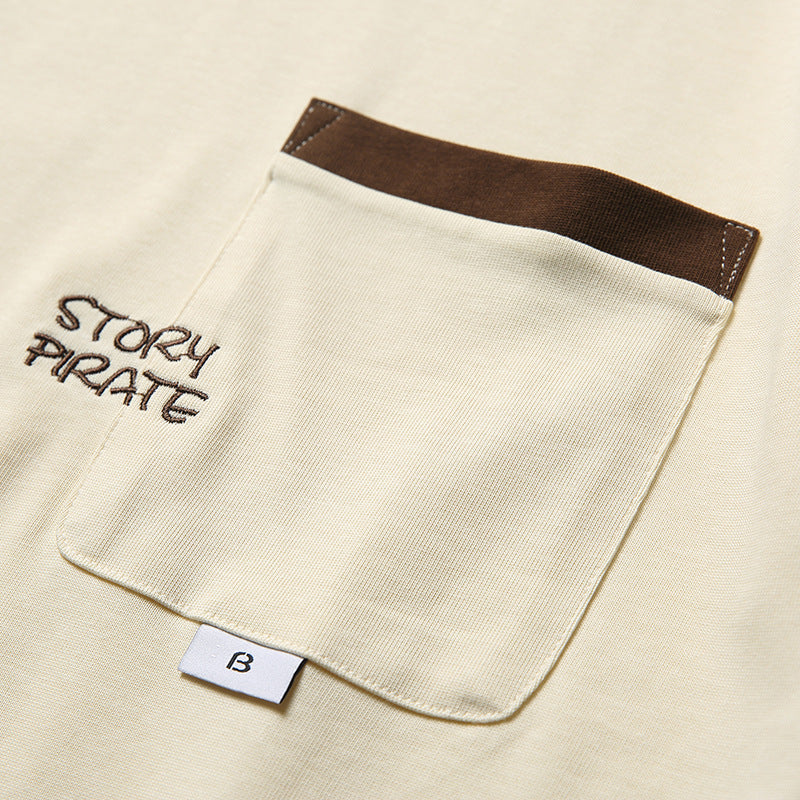 New for summer: plain crew neck T-shirt with pocket