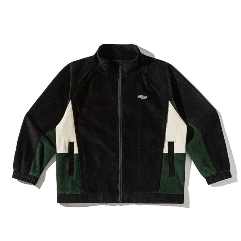 Switch stand collar zipper embroidery loose jacket