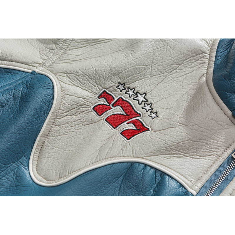 American casual embroidered retro PU jacket