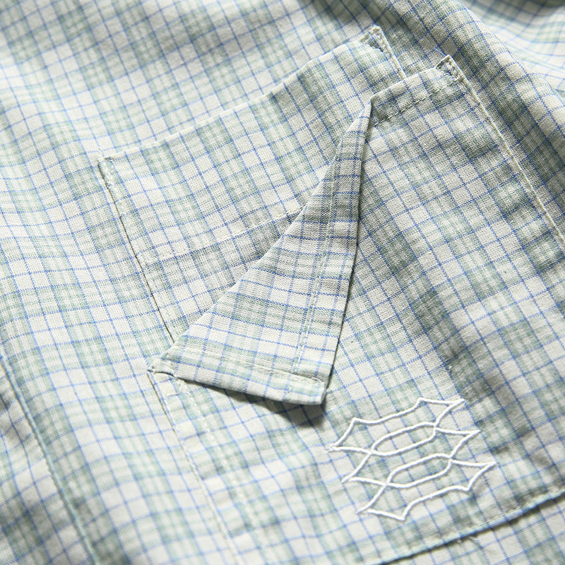 Spring New Arrivals 100% Cotton Check Long Sleeve Shirt