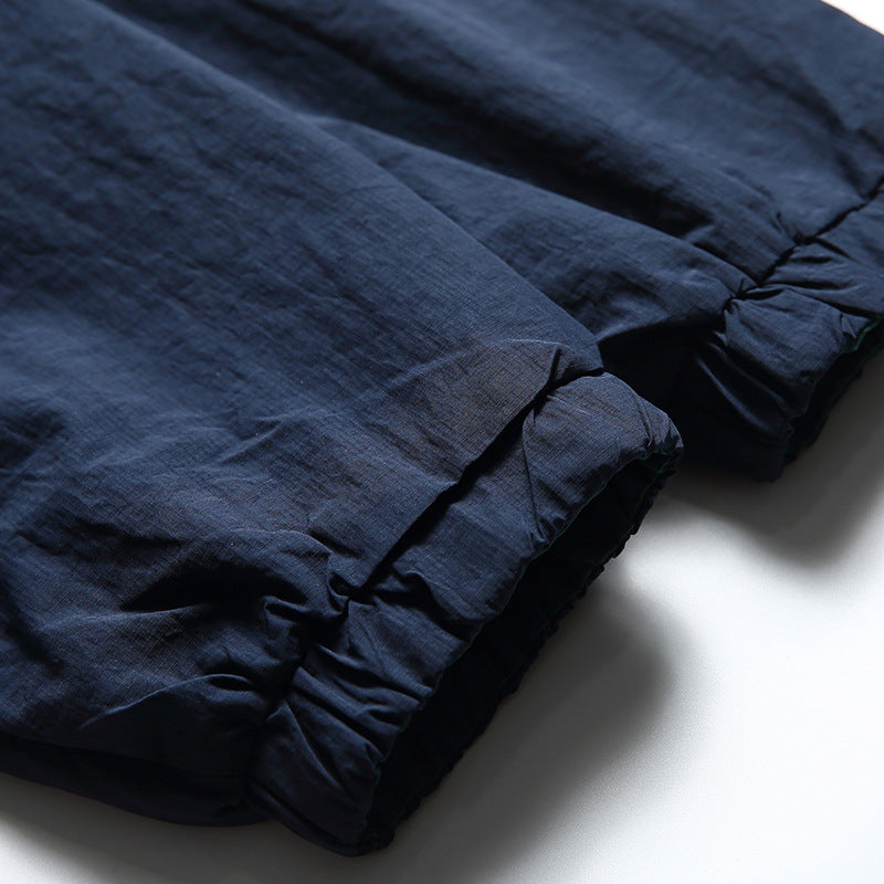 2-in-1 multi-pocket stand-collar work jacket