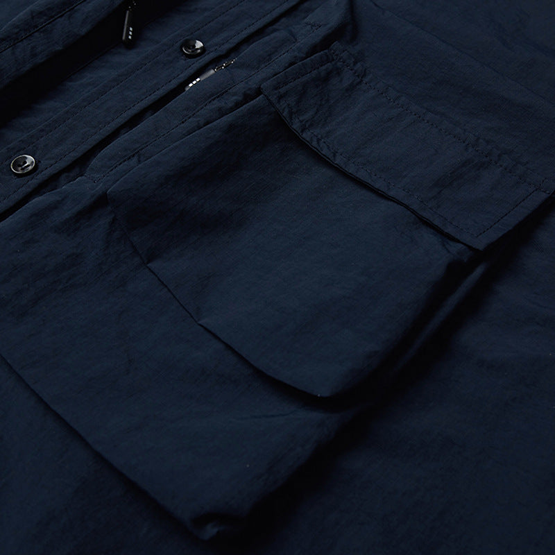 New for Spring: Solid Color 3D Pocket Turndown Collar Shirt