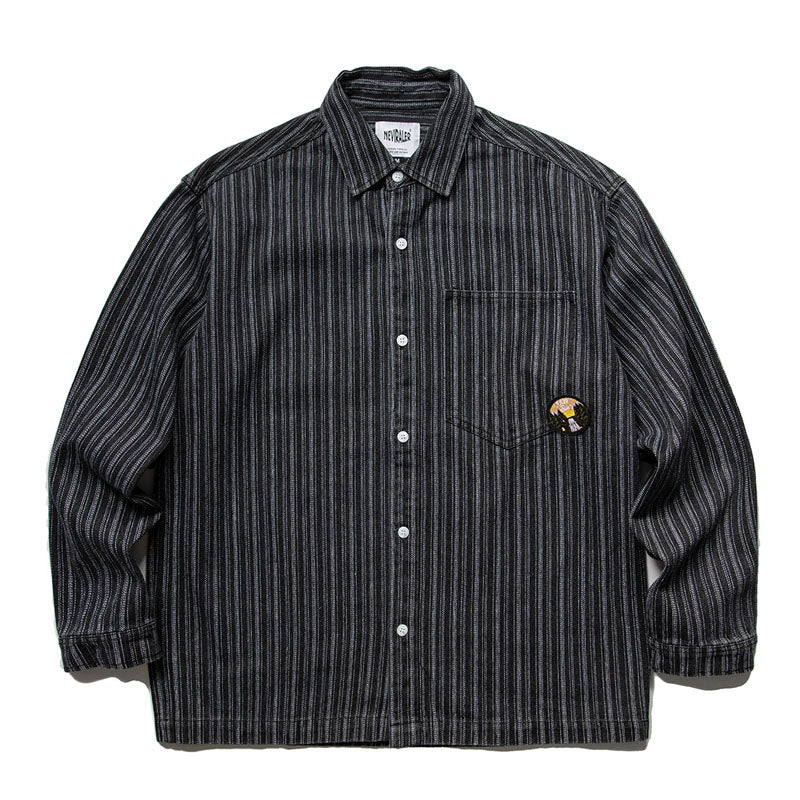 Vintage striped denim shirt