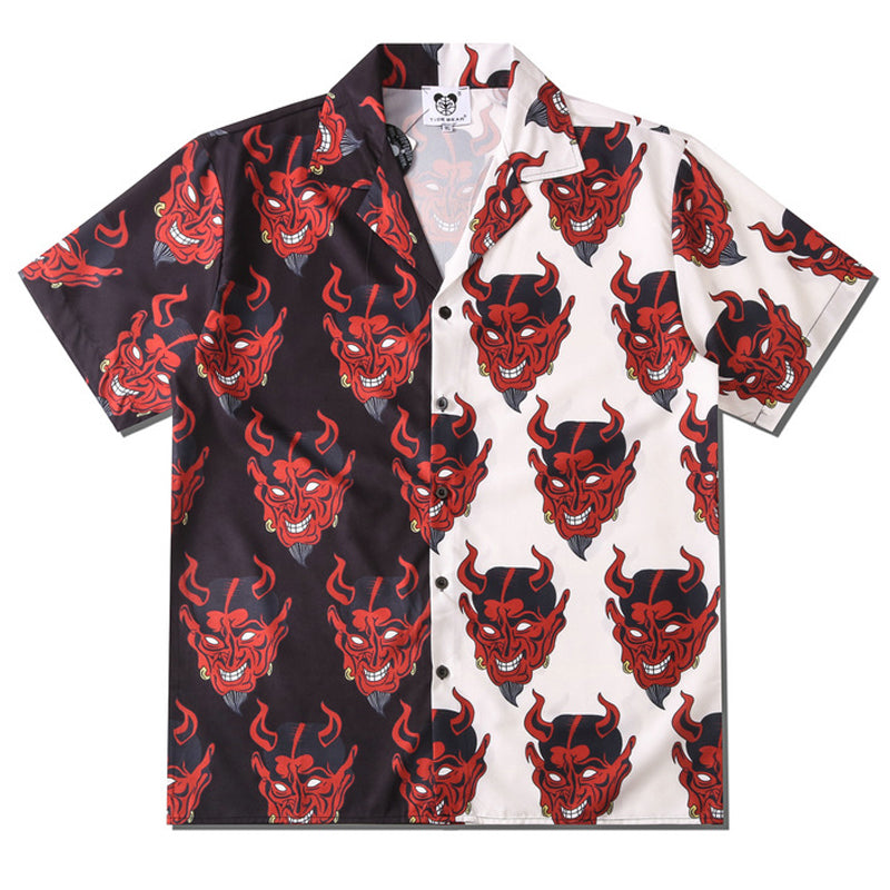 New for summer: Devil print short sleeve shirt