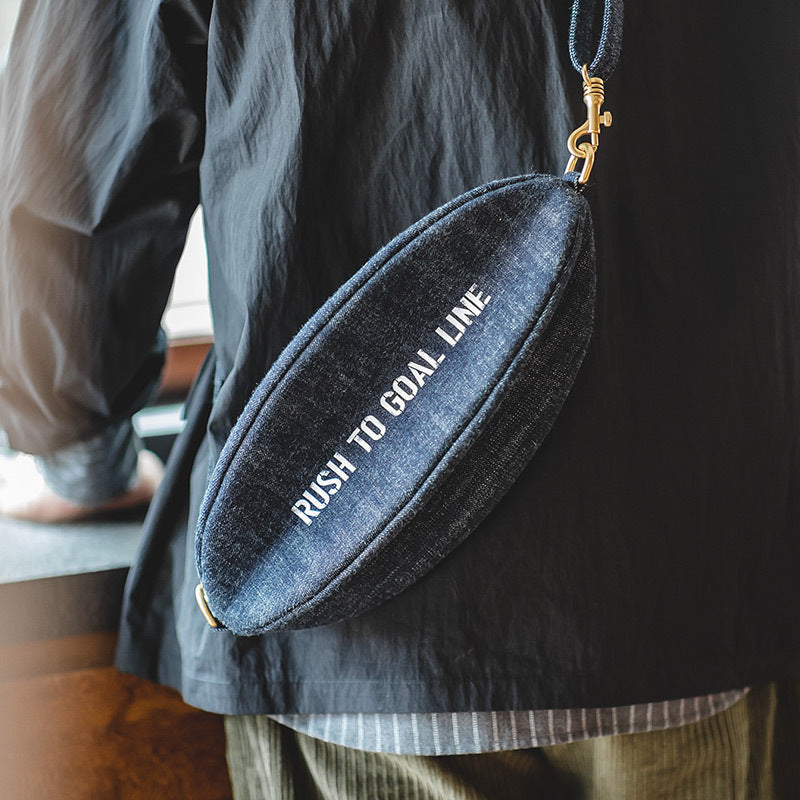 13.5 oz Denim Alphabet Side Bag