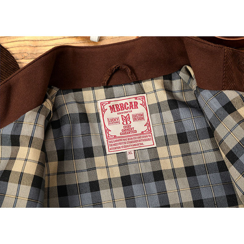 Corduroy G9 Stand Collar Harrington Jacket