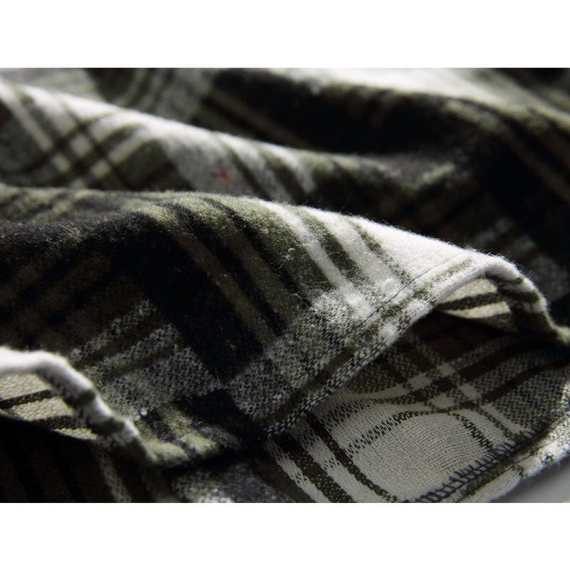 Color-coordinated checkered striped shirt