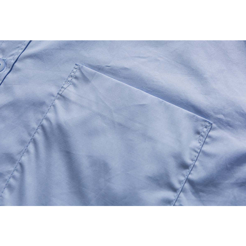 Striped plain long-sleeved shirt
