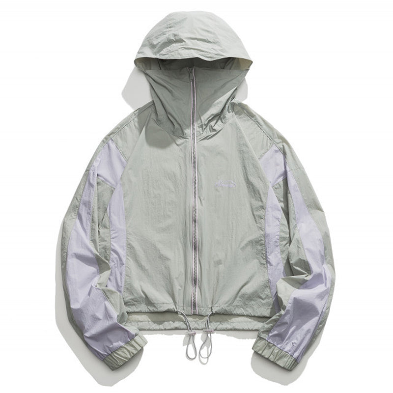 New spring color combination hooded sunscreen clothing