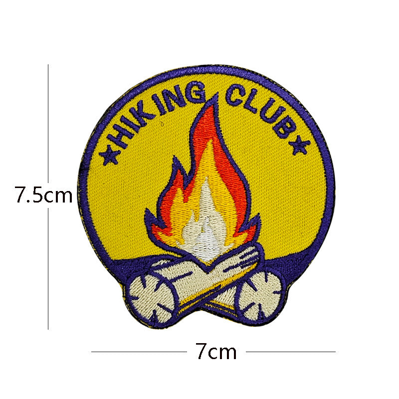 American casual retro embroidered fabric with 5 types of badges
