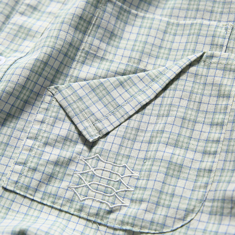 Spring New Arrivals 100% Cotton Check Long Sleeve Shirt