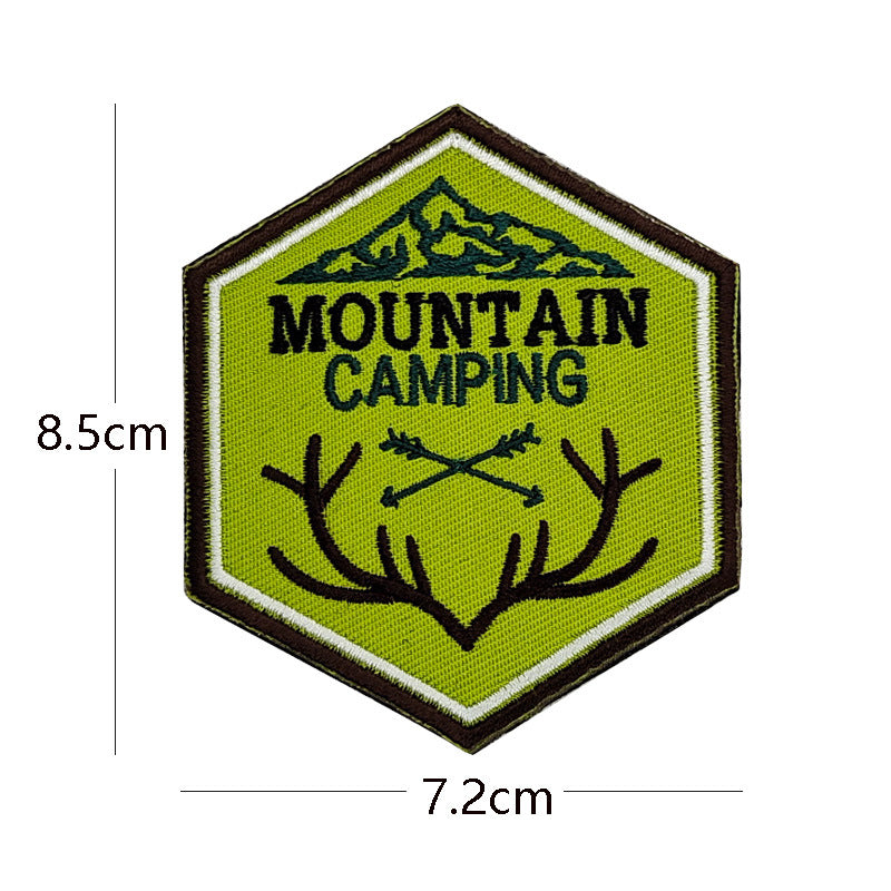 American casual retro embroidered fabric with 5 types of badges