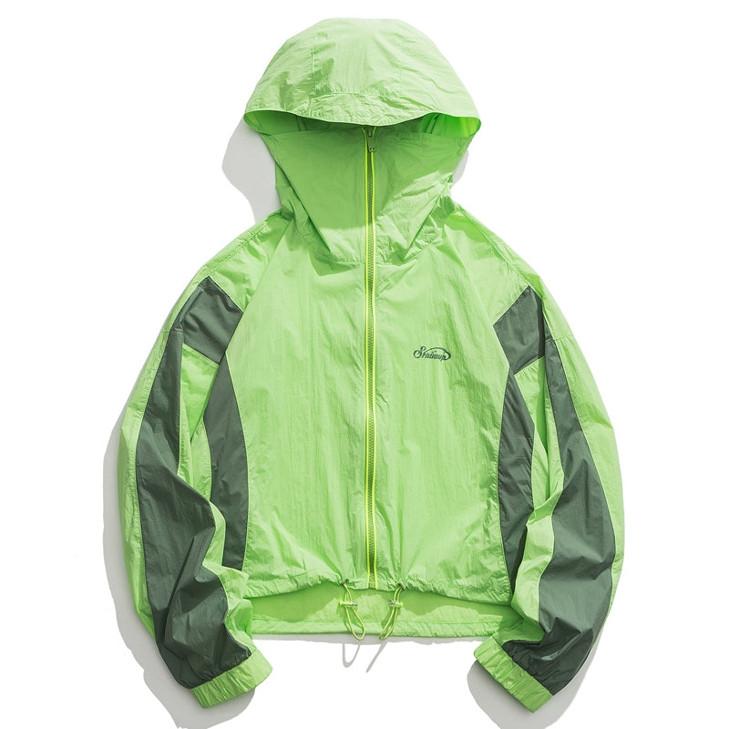 New spring color combination hooded sunscreen clothing