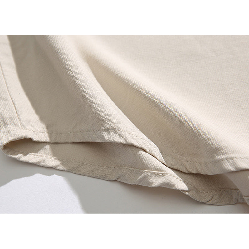 Solid color short-sleeved work shirt in four colors